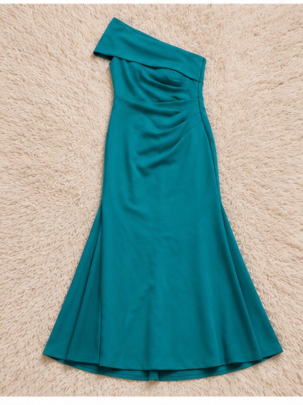 Eliza J Jade Green One Shoulder Side Gathered Formal Dress Size 20W NWT